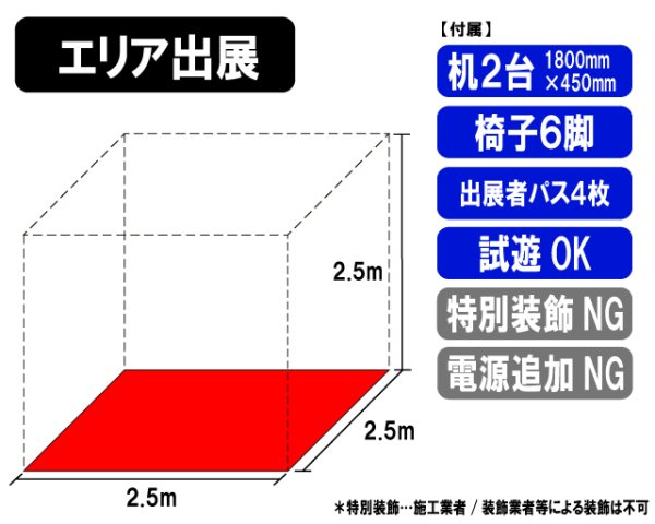 画像1: 【両日】エリア出展（2.5ｍ×2.5ｍ） (1)