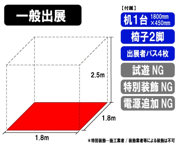 画像1: ちぃたん様専用【両日】一般出展（1.8ｍ×1.8ｍ） (1)